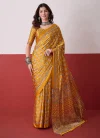 Shisha By Girnar Semi Modal With Mirror Work Saree